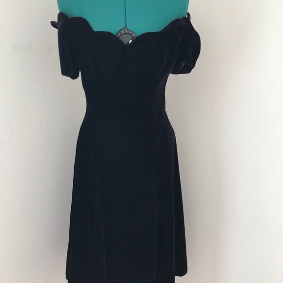 SOLDGorgeous purple/brown vintage velvet dress - Picture 7 of 8